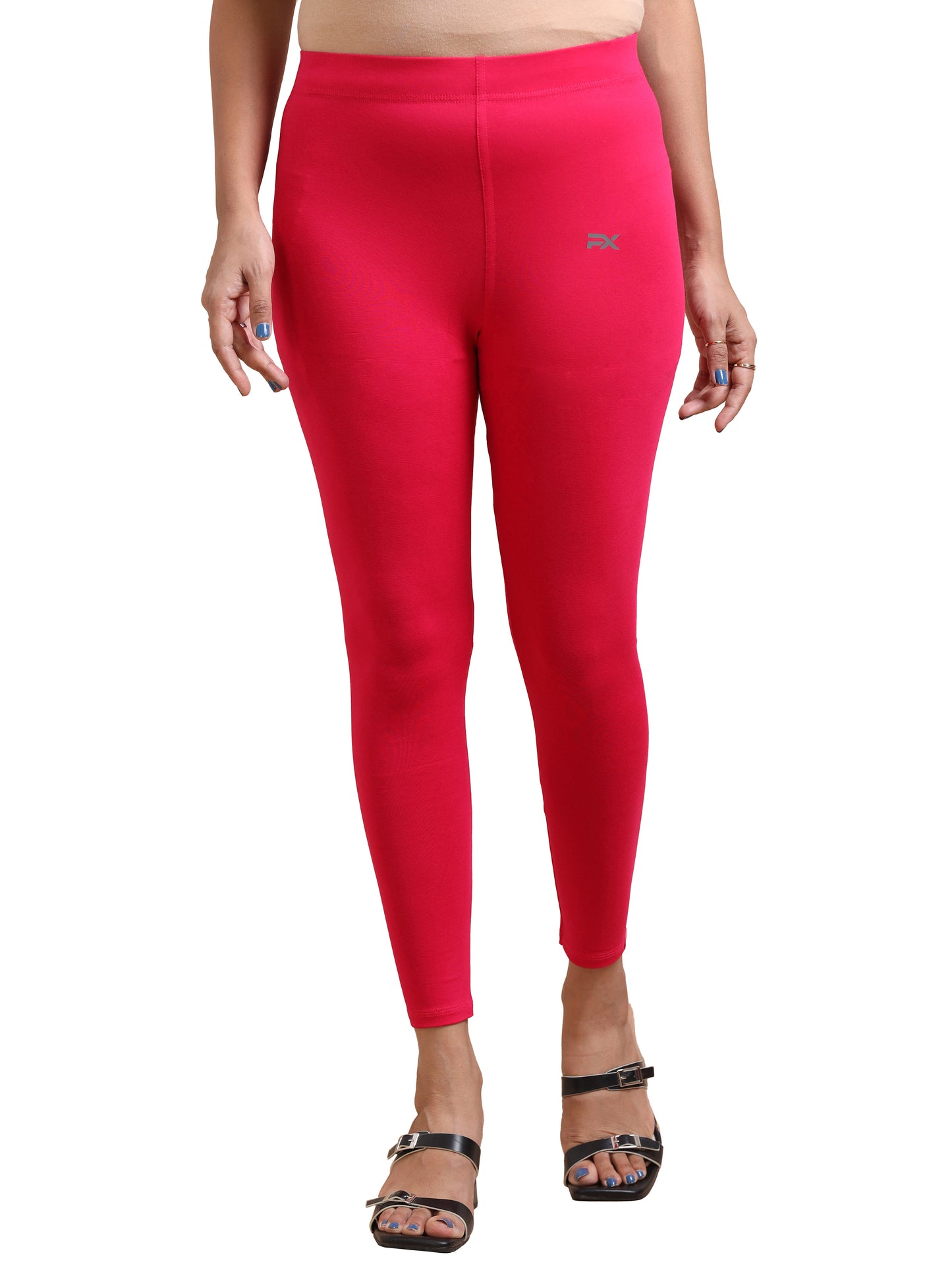 Ankle Length Leggings - Cherry Red