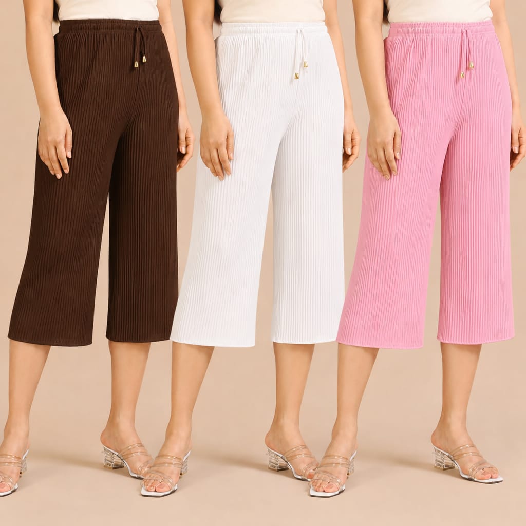 Calf Length Palazzo Pack of 3