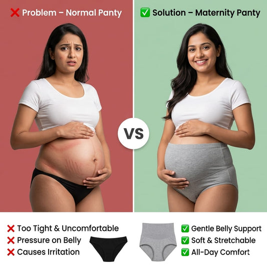 High-Waist Maternity Panty (5-Pack) – Over-Bump Support & Postpartum Comfort