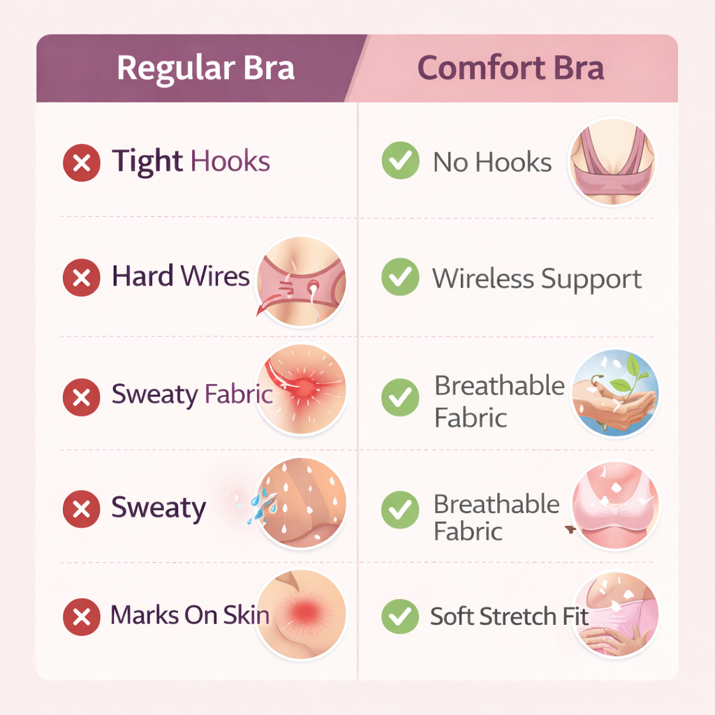 Women’s Soft Sleeping Bra – (Pack of 5) Wireless, Breathable, Easy Nursing, No Hooks, Comfortable Daily Wear (ii)