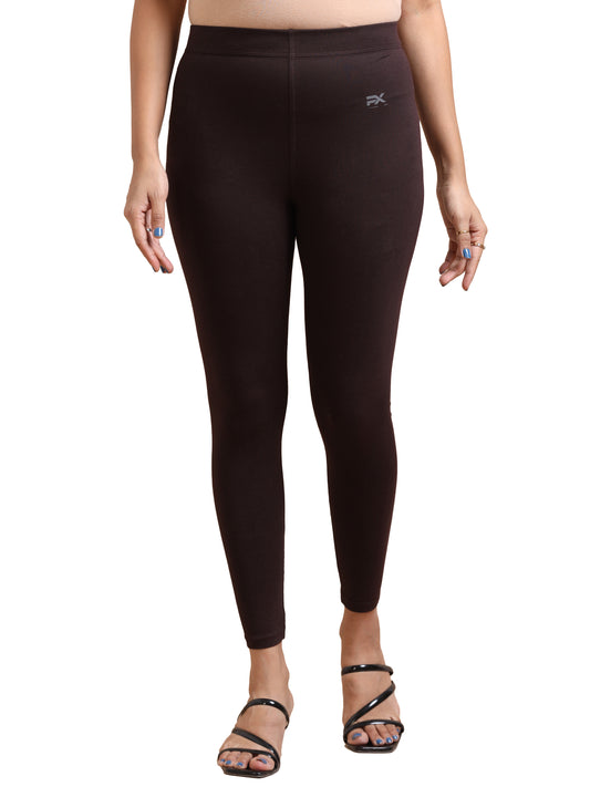 Ankle Length Leggings - Dark Brown