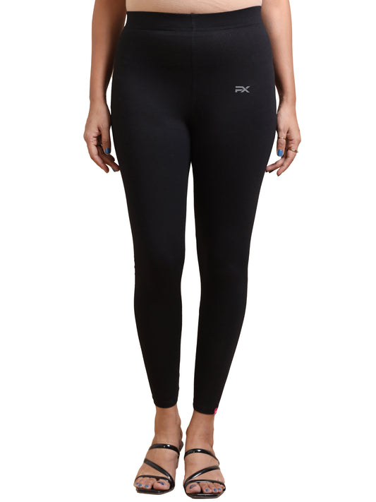 Ankle Length Leggings - Black