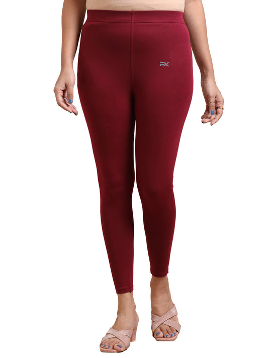 Ankle Length Leggings - Marron