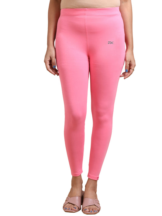 Ankle Length Leggings - Pink