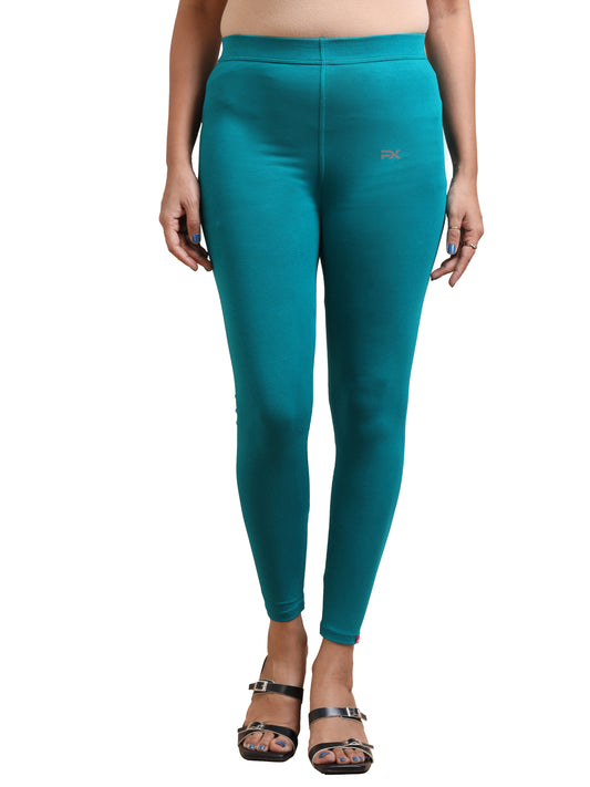 Ankle Length Leggings - Sea Green