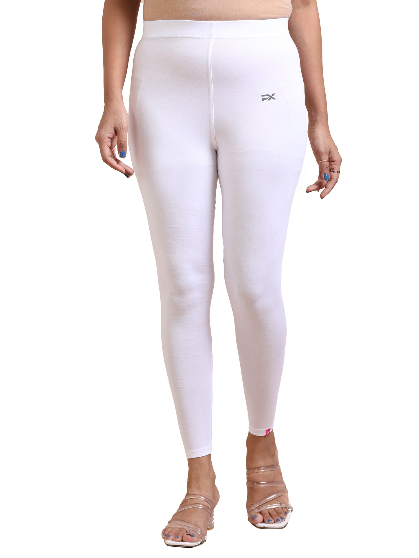 Ankle Length Leggings - White