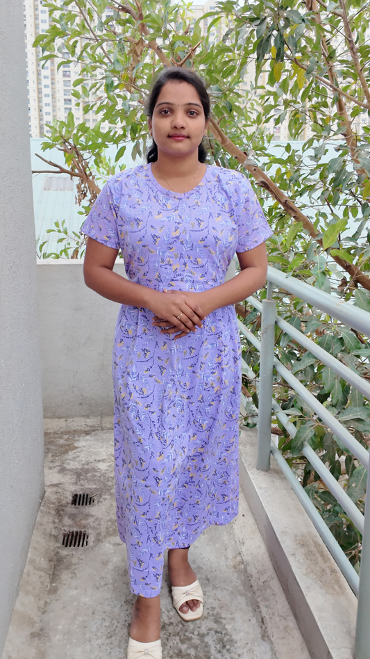 Zipless Feeding Maternity Dress -v12