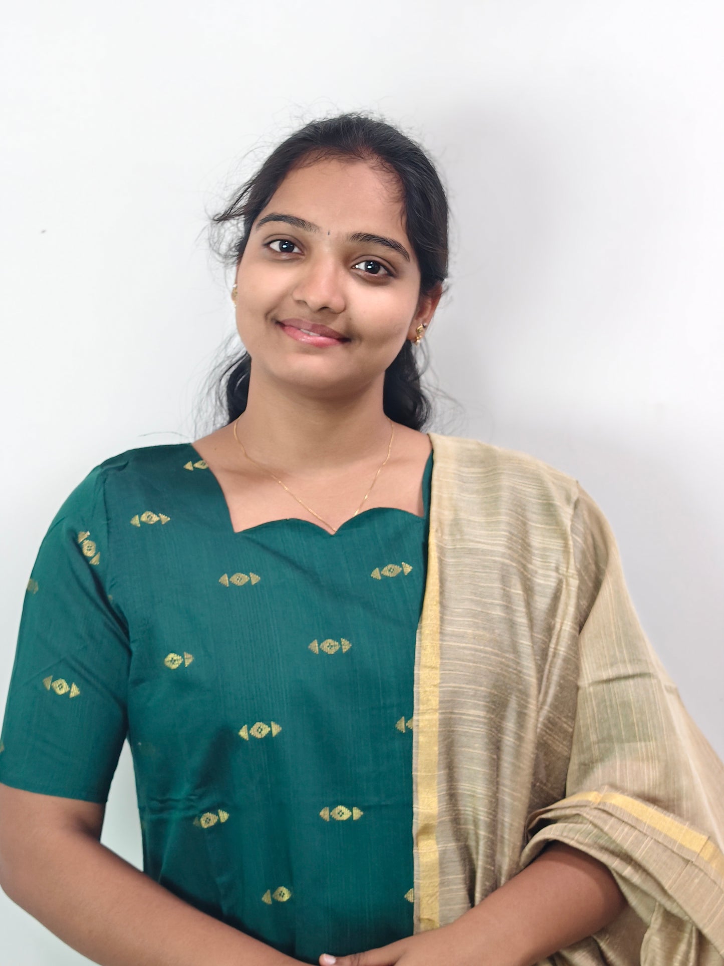 Raw Silk Kurta Set with Dupatta - Dark Green