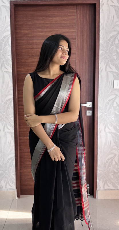 Black Narayanpet Saree