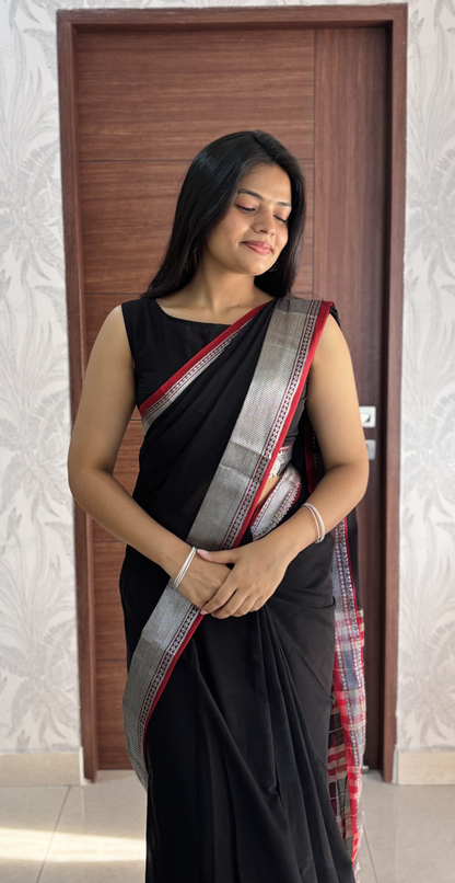Black Narayanpet Saree