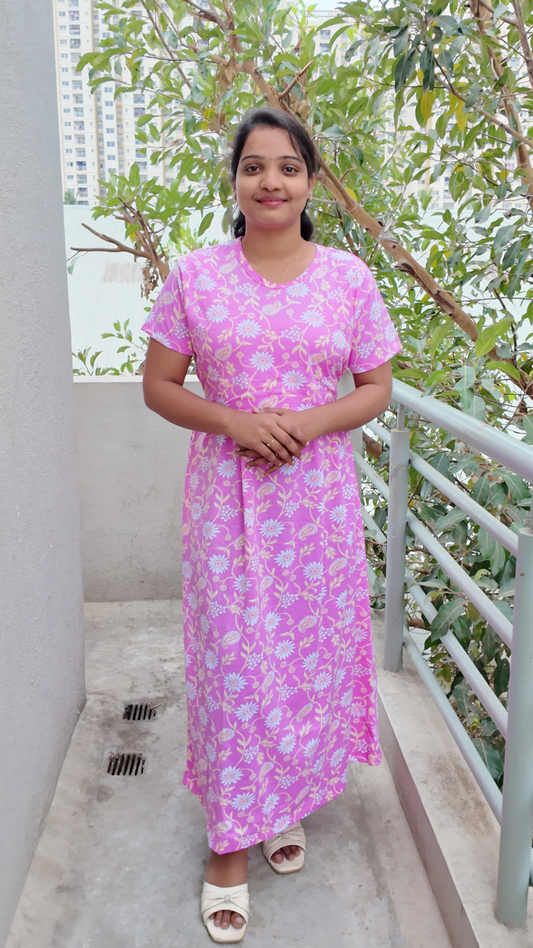 Zipless Feeding Maternity Dress -v4