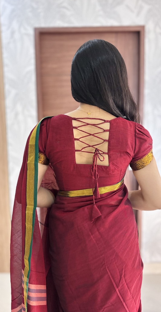 Mist Grey Narayanpet Saree