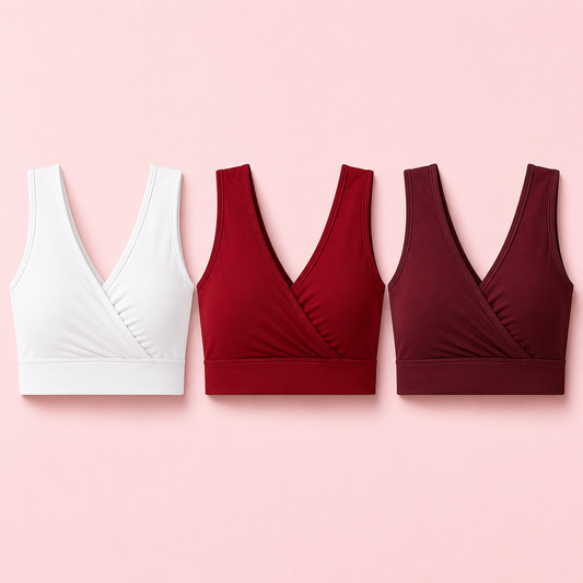 Women’s Soft Sleeping Bra – (Pack of 3) Wireless, Breathable, Easy Nursing, No Hooks, Comfortable Daily Wear (iii)