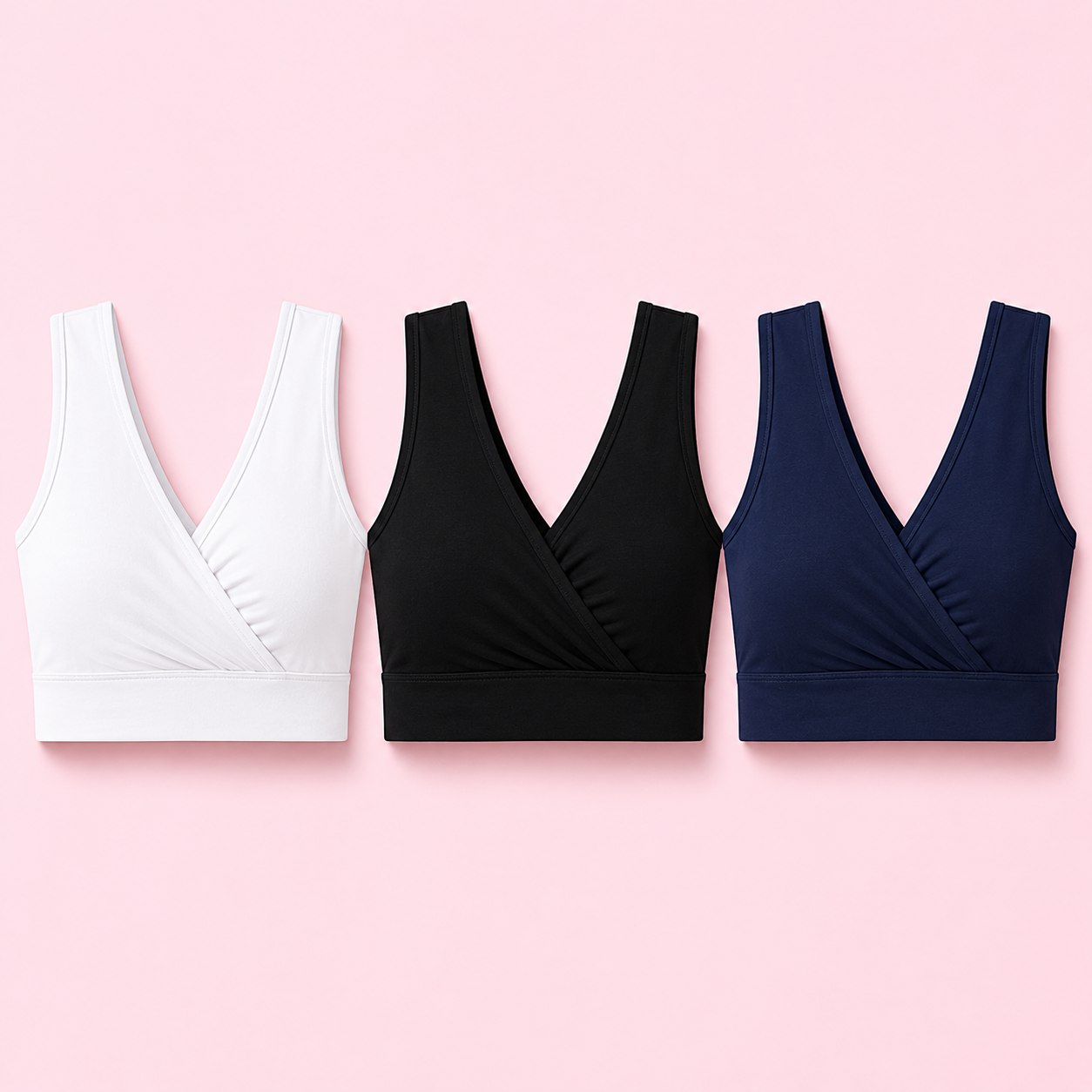 Women’s Soft Sleeping Bra – (Pack of 3) Wireless, Breathable, Easy Nursing, No Hooks, Comfortable Daily Wear (ii)
