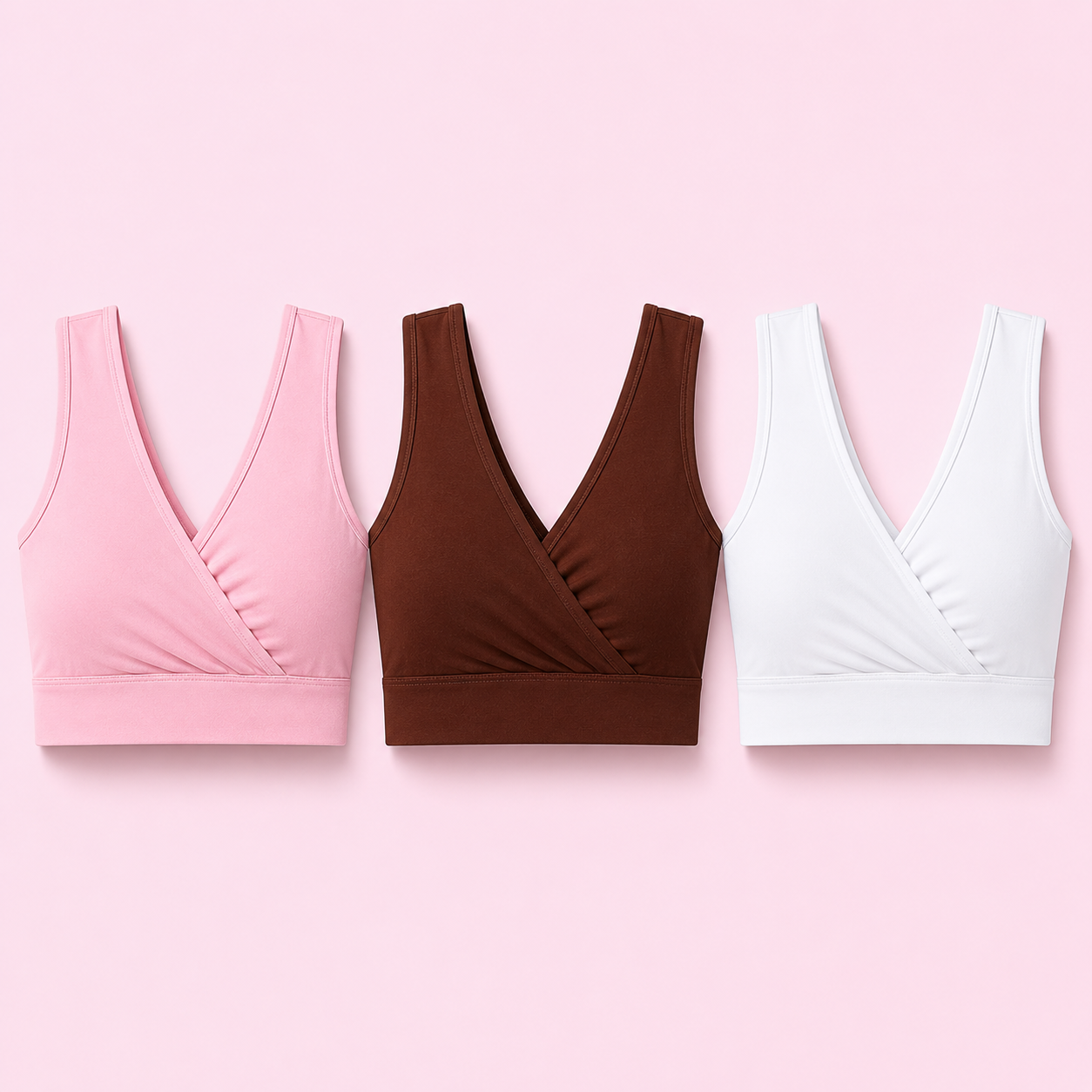Women’s Soft Sleeping Bra – (Pack of 3) Wireless, Breathable, Easy Nursing, No Hooks, Comfortable Daily Wear