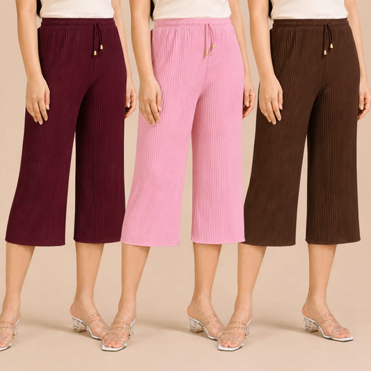 Calf Length Palazzo Pack of 3