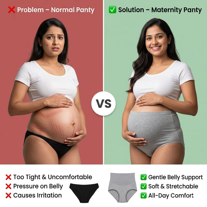 High-Waist Maternity Panty (5-Pack) – Over-Bump Support & Postpartum Comfort (viii)