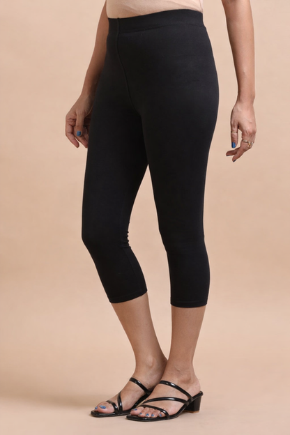 3/4 Capri Leggings – Black